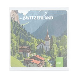 POLYCLEAN rPET Displaytuch 18x18 cm im Pergaminbeutel , weiss / individuell