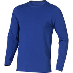 ELEVATE Herren Öko Langarmshirt Ponoka, blau, M