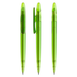 prodir® Drehkugelschreiber DS 5 ohne Metallspitze, blaue Mine, hellgrün transparent