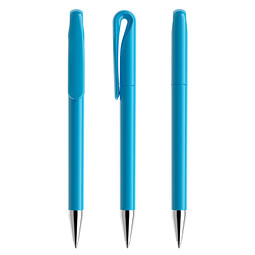 prodir® Drehkugelschreiber DS1 TPC Twist, blaue Mine, cyanblau