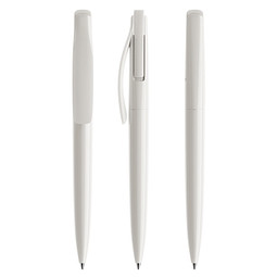 prodir® Druckkugelschreiber DS2 PPP Push, blaue Mine, weiß