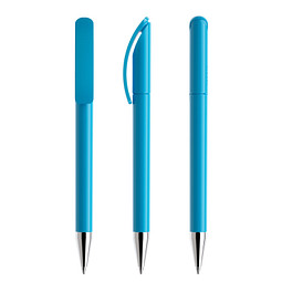 prodir® Drehkugelschreiber DS3 TPC Twist, blaue Mine, cyanblau