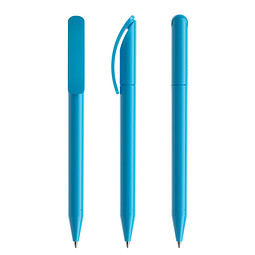 prodir® Drehkugelschreiber DS3 TPP Twist, blaue Mine, cyanblau