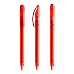 prodir® Drehkugelschreiber DS3 TTT Twist, blaue Mine, rot