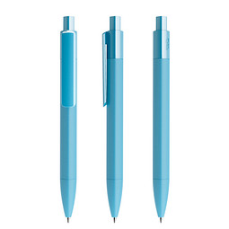 prodir® Druckkugelschreiber DS4 Soft Touch PRR Push, blaue Mine, Dusty Blue