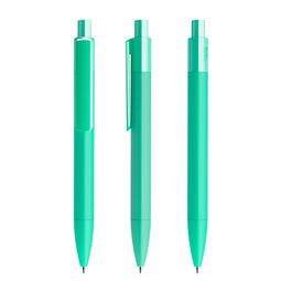prodir® Druckkugelschreiber DS4 Soft Touch PRR Push, blaue Mine, hellgrün