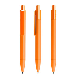 prodir® Druckkugelschreiber DS4 Soft Touch PRR Push, blaue Mine, orange