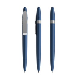 prodir DS5 Soft Touch TSR Twist Kugelschreiber, Sodalite Blue-Silver satin finish