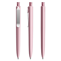 prodir® Druckkugelschreiber DS8 Soft Touch PSR Push, blaue Mine, rosé