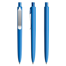 prodir® Druckkugelschreiber DS8 Soft Touch PSR Push, blaue Mine, blau