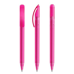 prodir® Drehkugelschreiber DS3 TFF, blaue Mine, pink/gefrostet