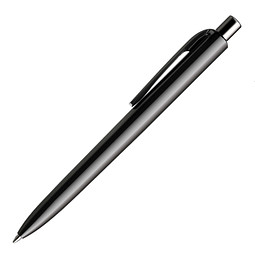 prodir® Kugelschreiber DS8 PPP Family, blaue Mine, schwarz/silber poliert