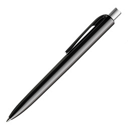 prodir® Kugelschreiber DS8 PPP Family, blaue Mine, schwarz/silber satiniert