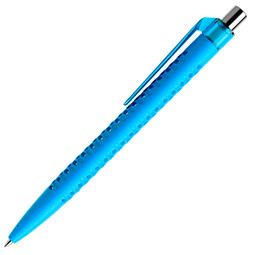 prodir® Kugelschreiber QS40 PMT Air, blaue Mine, cyanblau/silber poliert