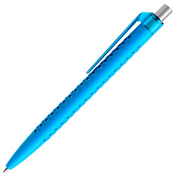 prodir® Kugelschreiber QS40 PMT Air, blaue Mine, cyanblau/silber satiniert