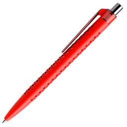 prodir® Kugelschreiber QS40 PMT Air, blaue Mine, rot/silber poliert