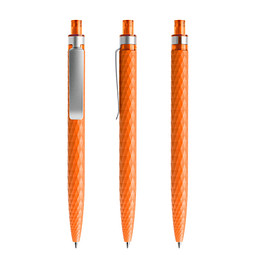 prodir® Druckkugelschreiber QS01 PMS Push, blaue Mine, orange