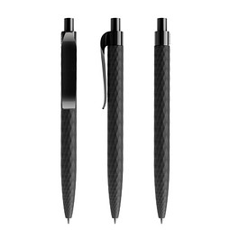 prodir® Druckkugelschreiber QS01 Soft Touch PRP Push, blaue Mine, schwarz