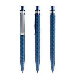 prodir® Druckkugelschreiber QS01 Soft Touch PRS Push, blaue Mine, dunkelblau