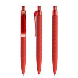 prodir® Druckkugelschreiber QS01 Soft Touch PRT Push, blaue Mine, rot