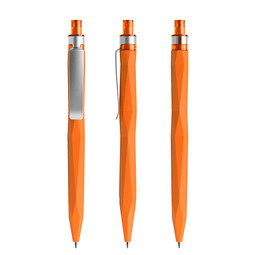 prodir® Druckkugelschreiber QS20 Soft Touch PRS Push, blaue Mine, orange