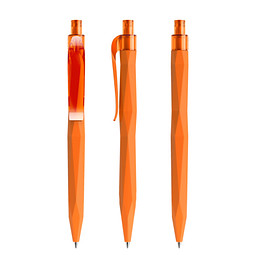 prodir® Druckkugelschreiber QS20 Soft Touch PRT Push, blaue Mine, orange