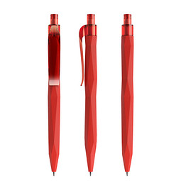 prodir® Druckkugelschreiber QS20 Soft Touch PRT Push, blaue Mine, rot