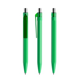 prodir QS50 PMT Push Kugelschreiber, Bright Green-Silver chrome finish