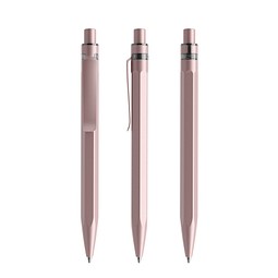 prodir QS50 Stone PQS Push Kugelschreiber, Rose Quartz-Rose Quartz satin finish