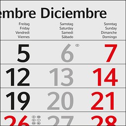 Geiger-Notes Monatskalender Profil 4 green+blue, inkl. Druck