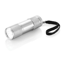 XD COLLECTION Aluminiumtaschenlampe Quattro, silber