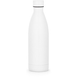 RE-BUFFON XL. Doppelwandige Trinfklasche aus Edelstahl (90% recycelt) 1L, Weiß