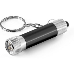 RE-LERGAN. Schlüsselanhänger mit LED-Taschenlampe, Schwarz