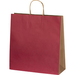 Recycelte Papiertasche groß, burgund