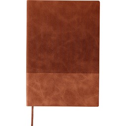 Recyceltes PU-Notizbuch (A5) Elian, braun