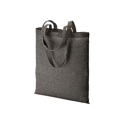 Recycling Baumwolltasche, dunkelgrau/schwarz