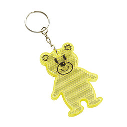 Reflektierender Schlüsselanhänger TEDDY,gelb