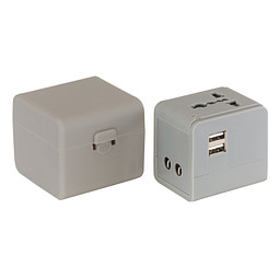Reiseadapter TRAVEL MATE,grau