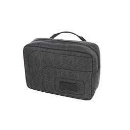 Reißverschluss-Tasche FRAME, schwarz-grau meliert