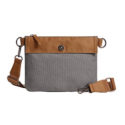 Reißverschluss-Tasche LIFE, grau-braun