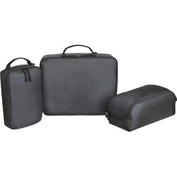 Renew AWARE™ rPET 3-teiliges Packing-Cube-Set, schwarz