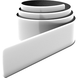 RFX™ 38 cm reflektierendes PVC Schnapparmband, weiss