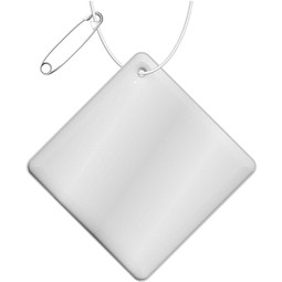 RFX™ H-09 Reflektierender PVC-Anhänger Diamant, klein, weiss