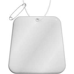 RFX™ H-09 Trapezförmiger reflektierender PVC-Anhänger, weiss