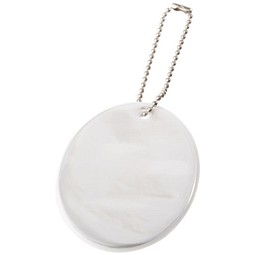 RFX™ H-12 Reflektierender, ovaler Anhänger, weiss