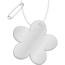 RFX™ H-13 reflektierender PVC-Anhänger Blume, weiss
