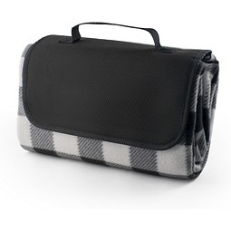 RILEY II. EPE-beschichtete Picknickdecke (180 g/m²) mit Muster, Schwarz