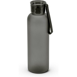 RIO rPET. Trinkflasche (600ml) aus recyceltem PET (100 % rPET) mit matter Oberfläche, Schwarz