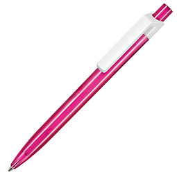 RITTER PEN Druckkugelschreiber Insider, blaue Mine, transparent, pink/weiß