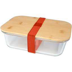 Roby Glas-Brotdose mit Bambusdeckel, Brick